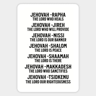 Jehovah - Names of God Black Magnet